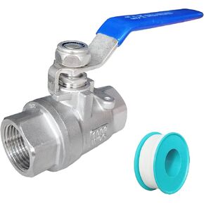 1 Pack Full Port Ball Valve 3/4 NPT 304 Stainless Steel 2 - chip ball valve Female Heavy Duty WOG1000 for Water，Oil，Gas with Locking Devic (3/4", 1) in Saudi Arabia