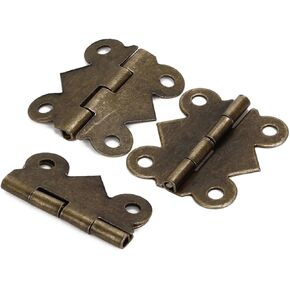 LIFKOME 20pcs Mini Iron Hinges Bronze Kitchen Cabinet Hardware Rv Cabinet Hinges in Saudi Arabia