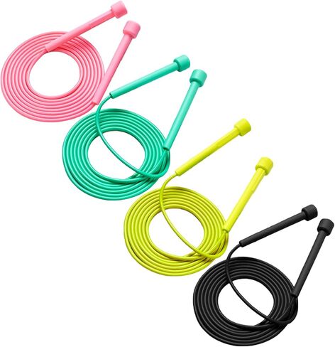 4 حزمة قابلة للتعديل الحبال ، حبل القفز لسرعة خفيفة الوزن خالية من التشابك ، حبل القفز الطويل 9.2 قدم للياقة ، التمرين ، ممارسة المدارس ، التدريب ، حبل تخطي للأطفال الفتيات الرجال الرجال نساء in Kuwait