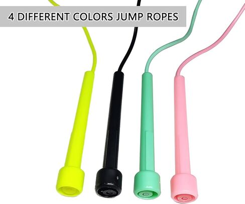 4 حزمة قابلة للتعديل الحبال ، حبل القفز لسرعة خفيفة الوزن خالية من التشابك ، حبل القفز الطويل 9.2 قدم للياقة ، التمرين ، ممارسة المدارس ، التدريب ، حبل تخطي للأطفال الفتيات الرجال الرجال نساء in Kuwait