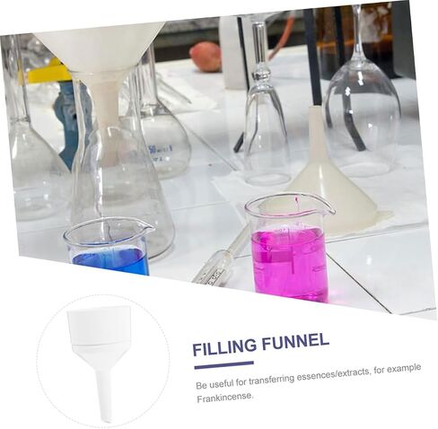 2pcs Funnels Acid Alkali Resistant Large Wide Mouth Plastic Funnel Strainer for Labs Kitchen in Saudi Arabia