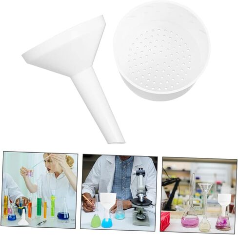 2pcs Funnels Acid Alkali Resistant Large Wide Mouth Plastic Funnel Strainer for Labs Kitchen in Saudi Arabia