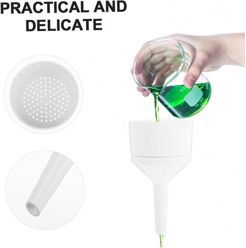 2pcs Funnels Acid Alkali Resistant Large Wide Mouth Plastic Funnel Strainer for Labs Kitchen in Saudi Arabia
