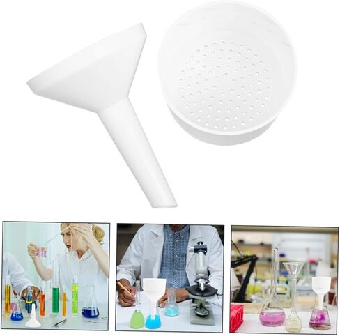 2pcs Plastic Buchner Funnel Set Acid Alkali Resistant Lab Filtering Tool for Experiments High Temperature Tolerance Vacuum Filtration for Paper Filtering in Saudi Arabia