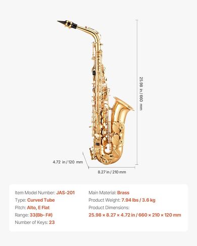 vevor alto saxophone ، e flat ، kit saxophone legh kit with carming acage ، liecpe ، أحزمة ، قضبان تنظيف ، قفازات ، شحوم ، حزام رقبة ، 23 مفتاح alto sax kit ، للطلاب المبتدئين ، الذهب ، الذهب in Saudi Arabia