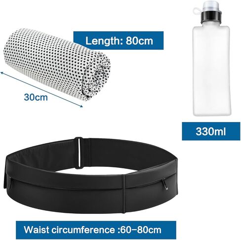 Ultimate Running Belt for Women & Men – Waterproof Fanny Pack with Water Bottle – Running Bag Belts with Phone Holder Bottle Holder,Hands-Free Running Waist Pack for Jogging,Hiking & Travel in Saudi Arabia