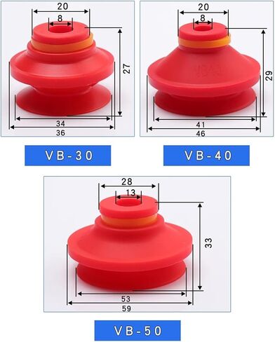 إكسسوارات معالجتها مصاصة VB10 20 30 40 50 مخصصة لفراش الفراغ المخصصة لسيطة تشاك (VB-50 أسود) in Saudi Arabia