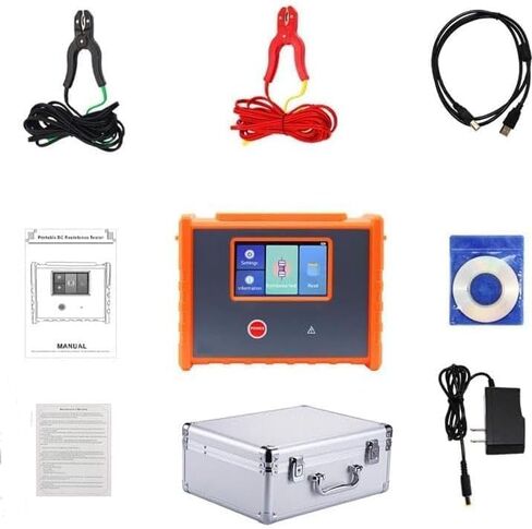 Portable Transformer DC Resistance Tester with Maximum Short Circuit Current 10A Resistance Range 10.0uΩ-50.00KΩ Resolution Ratio 0.1 UΩ Precision ±0.2% FS±10dgt 500 Groups Data Storage in Saudi Arabia