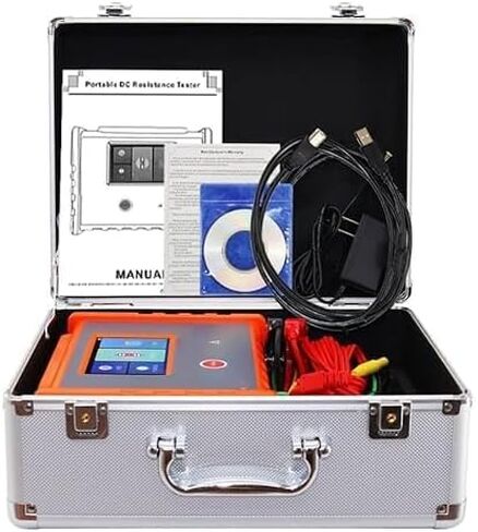 Portable Transformer DC Resistance Tester with Maximum Short Circuit Current 10A Resistance Range 10.0uΩ-50.00KΩ Resolution Ratio 0.1 UΩ Precision ±0.2% FS±10dgt 500 Groups Data Storage in Saudi Arabia