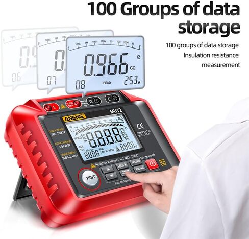 MH12 عزل earth Resistance Tester Digital Meter AC DC Ammeter Transistor Tester LCD MEGOHMMETER METER in Kuwait
