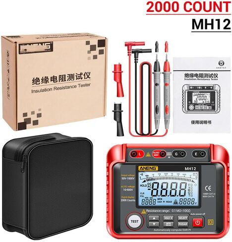 MH12 عزل earth Resistance Tester Digital Meter AC DC Ammeter Transistor Tester LCD MEGOHMMETER METER in Kuwait