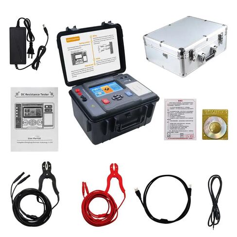 اختبار مقاومة DC المحول مع دقة الدقة القصيرة الدقة 20A ± 0.2 ٪ FS طريقة اختبار أربعة أسلاك CU ، AL ، FE ، AU ، AG اختبار واجهة USB 800 SET تخزين البيانات in Kuwait