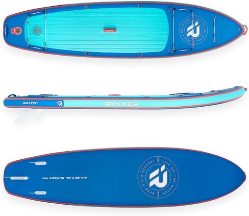 Irocker في جميع أنحاء حوالي 11 7.0 قابلة للنفخ قابلة للوقوف Paddle Board Premium SUP وملحقات - مصنوعة لجميع مستويات المهارات - السرعة والاستقرار in Kuwait