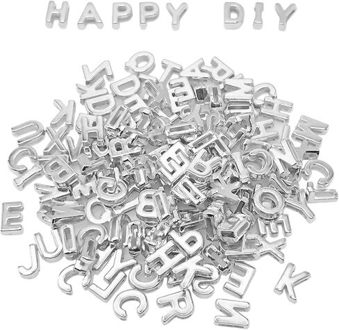 400pcs Large Alphabet Letter Beads,A-Z Big Bubble Letter Charms for Jewelry Making, Bracelets, Necklaces, Keychains, DIY Crafts, Plastic Beads for Personalized Accessories in Saudi Arabia