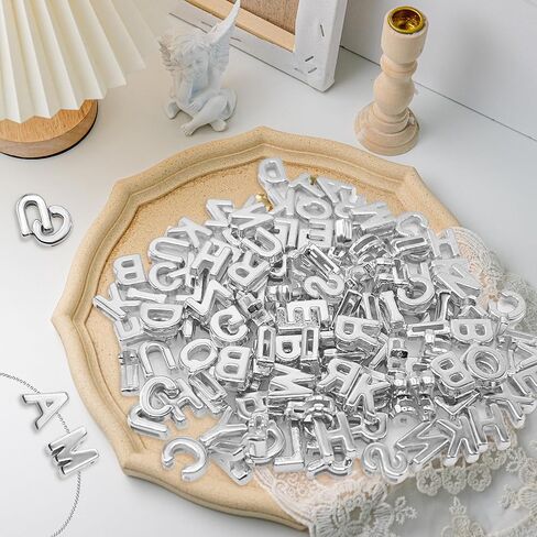 400pcs Large Alphabet Letter Beads,A-Z Big Bubble Letter Charms for Jewelry Making, Bracelets, Necklaces, Keychains, DIY Crafts, Plastic Beads for Personalized Accessories in Saudi Arabia