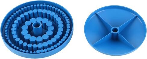 Restokki Plastic Hard Drill Bit Organizer Storage Stand 100pcs Hole Safe Stable Convenient Blue in Saudi Arabia