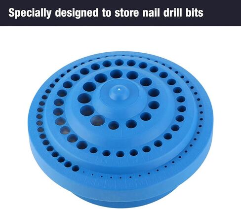 Restokki Plastic Hard Drill Bit Organizer Storage Stand 100pcs Hole Safe Stable Convenient Blue in Saudi Arabia