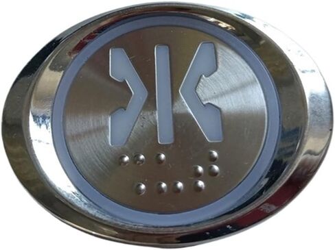 Elevator Push Button Oval Buttons Lift Spare Parts White Light Open Close Door Use in Saudi Arabia