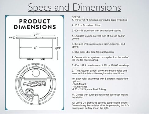 Retractable Boat Ropes and Lines for Docking Mooring line and Rope Marine Grade Double Braid Nylon line Retractable Cleat for Boat Dock Accessories and Essentials in Saudi Arabia