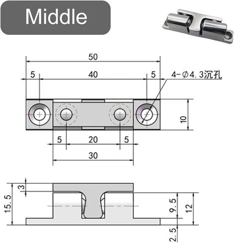 304 من الفولاذ المقاوم للصدأ اللمس Ball Buckle خزانة الصناعية سدادة الأثاث الأثاث الأجهزة 1pcs (الأوسط) in Kuwait