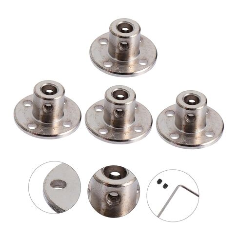 Amosfun 4pcs شفة عمود اقتران دليل جامد الحامل موصل المفصل للطابعات آلات CNC نماذج RC تشمل مفتاح الربط in Kuwait