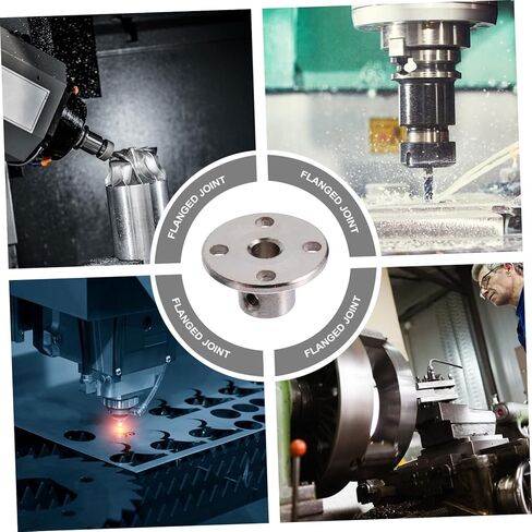 Amosfun 4pcs شفة عمود اقتران دليل جامد الحامل موصل المفصل للطابعات آلات CNC نماذج RC تشمل مفتاح الربط in Kuwait