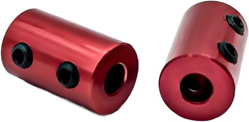 1PC D12 L20 Aluminium Alloy Rigid Top Wire Coupling Bore Red Cylindrical Type Model Motor Shaft Coupling(2mm to 4mm) in Saudi Arabia