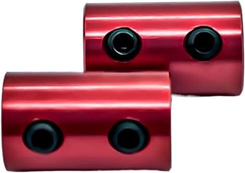 1PC D12 L20 Aluminium Alloy Rigid Top Wire Coupling Bore Red Cylindrical Type Model Motor Shaft Coupling(2mm to 4mm) in Saudi Arabia