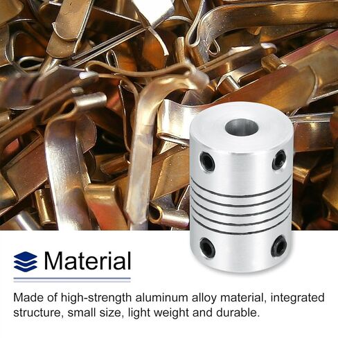 uxcell 5Pcs 5mm to 8mm Aluminum Alloy Shaft Coupling L25xD19 Flexible Coupler Beam Stepper Motor Joint Connector for 3D Printer CNC Machine DIY Encoders and Motors Shaft,Silver in Saudi Arabia
