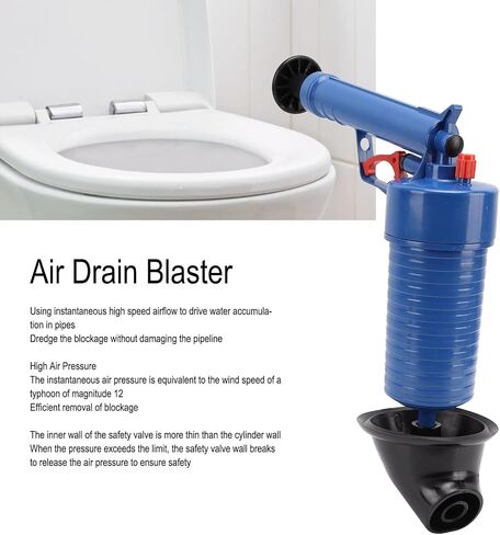 High Speed Airflow High Pressure Air Drain for Effort Saving Toilet and Sink Plunging in Bathroom Kitchen in Saudi Arabia