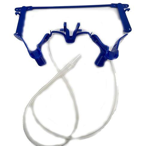 Teeth Whitening Cheek Retractor Dental Oral Dry System Dental Mouth Opener,Autoclavable Intraoral Cheek Lip Retractor with Saliva Suction Tube Tongue Guard (Blue) in Kuwait