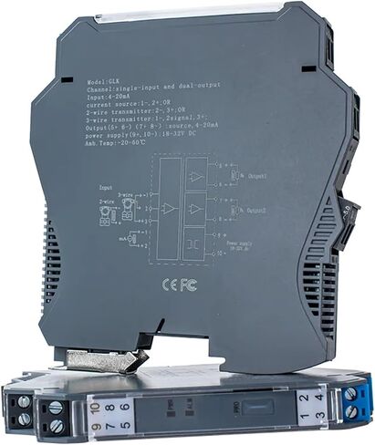 MNEXQML 1PCS Intelligent Signal Isolation 4-20mA 0-10V 0-5V Input 1 in 4 Out Signal Isolator Signal Splitter(1IN3OUT,Output 0-5V_Input 0-20MA_DC24V) in Saudi Arabia
