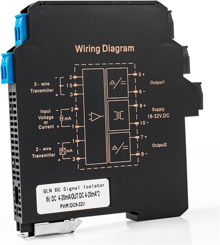 MNEXQML 1PCS Signal Isolator Transmitter Current Voltage Isolation 4-20MA 0-5V 0-10V(1in1out,Output 1-5V_Input 0-10V_DC24V) in Saudi Arabia