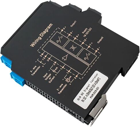 MNEXQML 1PCS Signal Isolator Transmitter Current Voltage Isolation 4-20MA 0-5V 0-10V(1in1out,Output 1-5V_Input 0-10V_DC24V) in Saudi Arabia