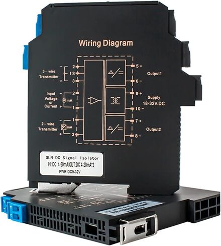 MNEXQML 1PCS Signal Isolator Transmitter Current Voltage Isolation 4-20MA 0-5V 0-10V(1in1out,Output 1-5V_Input 0-10V_DC24V) in Saudi Arabia