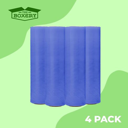 The Boxery 18''x1500 'لكل لفة من التفاف الممتد (الأرجواني) - 4 لفات شملت (80 مقياس) - قوة صناعية تمتد فيلم البلاستيك الأرجواني المتشبث للشحن والتحرك والتعبئة والتغليف in Kuwait