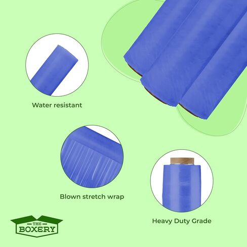 The Boxery 18''x1500 'لكل لفة من التفاف الممتد (الأرجواني) - 4 لفات شملت (80 مقياس) - قوة صناعية تمتد فيلم البلاستيك الأرجواني المتشبث للشحن والتحرك والتعبئة والتغليف in Kuwait