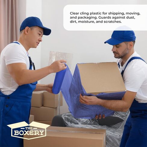 The Boxery 18''x1500 'لكل لفة من التفاف الممتد (الأرجواني) - 4 لفات شملت (80 مقياس) - قوة صناعية تمتد فيلم البلاستيك الأرجواني المتشبث للشحن والتحرك والتعبئة والتغليف in Kuwait