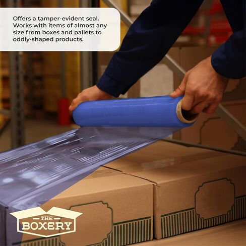 The Boxery 18''x1500 'لكل لفة من التفاف الممتد (الأرجواني) - 4 لفات شملت (80 مقياس) - قوة صناعية تمتد فيلم البلاستيك الأرجواني المتشبث للشحن والتحرك والتعبئة والتغليف in Kuwait