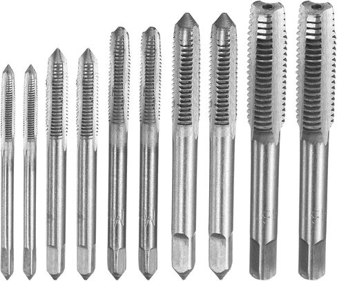 UXCELL 2 SET (10pcs) Thoulding Thinding Taps M3 M4 M5 M6 M6 M8 H2 مجموعة أدوات THEAPT THELP THE THE THE THE HISE (HSS) in Saudi Arabia