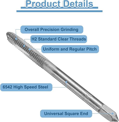 UXCELL 2 SET (10pcs) Thoulding Thinding Taps M3 M4 M5 M6 M6 M8 H2 مجموعة أدوات THEAPT THELP THE THE THE THE HISE (HSS) in Saudi Arabia