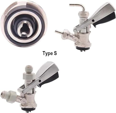 Draft Beer Homebrew Keg Coupler Beer Dispenser Type S/D/A/G Brass Body Stainless Probe Hose Barb & Push In Fitting(G 8mm Push) in Saudi Arabia