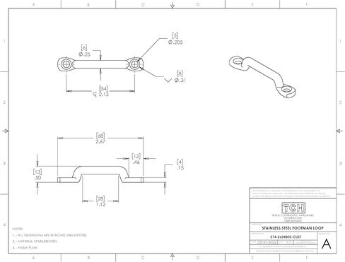 TCH Hardware 2 Pack Stainless Steel Footmans Loop in Kuwait