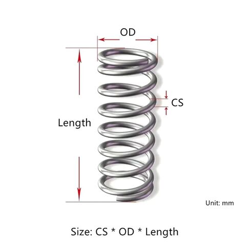 Compression Springs 10pcs 65Mn Spring Steel Strong Mechanical Compression Springs, Wire Diameter 2.5mm, Outer Diameter 40mm, Length 20-100mm(2.5*40*25mm) in Kuwait