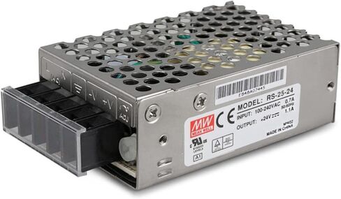 RS-25-24 24V 1.1A 26.4W Single Output Switching Power Supply - Compact, High Efficiency, 88-264VAC/125-373VDC - DIY Projects, Electronics in Kuwait