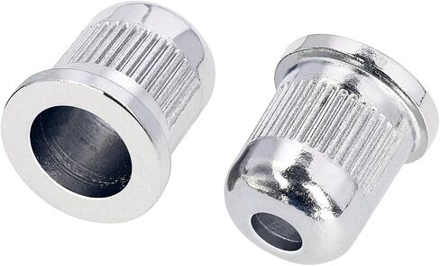 Banworks Bass String Mounting Ferrules 9.8mm (25/64") String Through Body Ferrule for Bass Guitar Pack of 6 JT/CXK-02 Chrome in Saudi Arabia