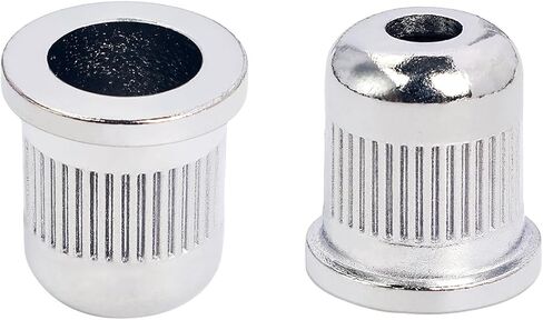 Banworks Bass String Mounting Ferrules 9.8mm (25/64") String Through Body Ferrule for Bass Guitar Pack of 6 JT/CXK-02 Chrome in Saudi Arabia