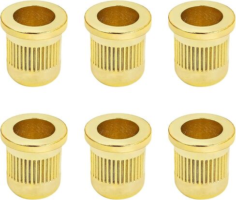 Banworks Bass String Mounting Ferrules 9.8mm (25/64") String Through Body Ferrule for Bass Guitar Pack of 6 JT/CXK-02 Chrome in Saudi Arabia