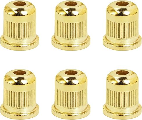 Banworks Bass String Mounting Ferrules 9.8mm (25/64") String Through Body Ferrule for Bass Guitar Pack of 6 JT/CXK-02 Chrome in Saudi Arabia