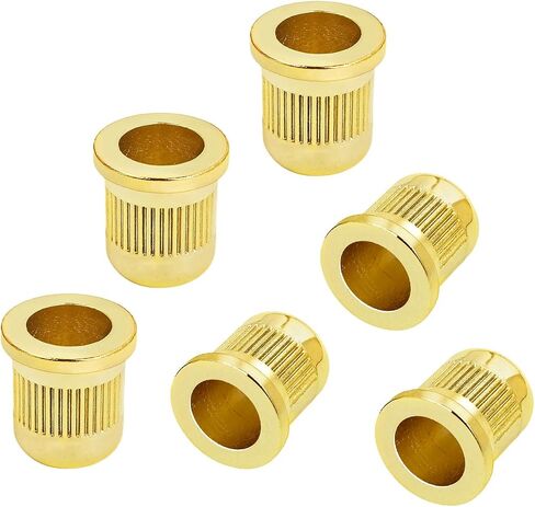 Banworks Bass String Mounting Ferrules 9.8mm (25/64") String Through Body Ferrule for Bass Guitar Pack of 6 JT/CXK-02 Chrome in Saudi Arabia
